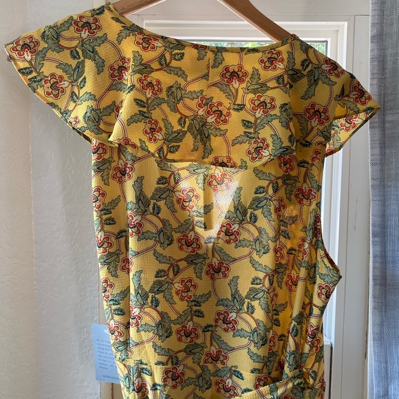 Max Studio Patterned Ruffle Wrap Midi Dress - Picture 5 of 10